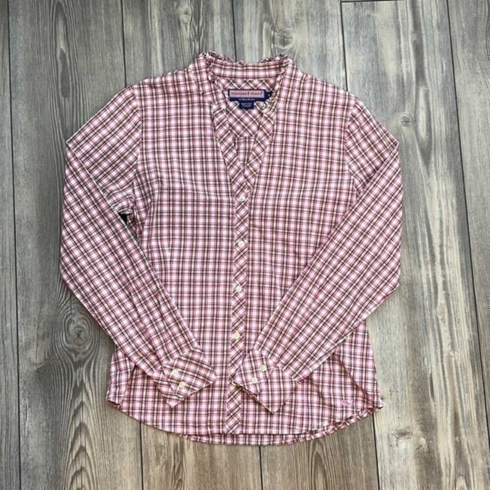 VINEYARD VINES BY SHEP & IAN Long Sleeve Plaid Women’s Button Down | Size 4